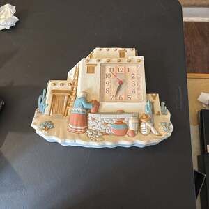 Vintage Pueblo Clock - Desert Style - 1990s